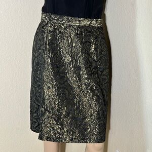 Vintage Patricia Rhodes Couture elegant metallic thread skirt